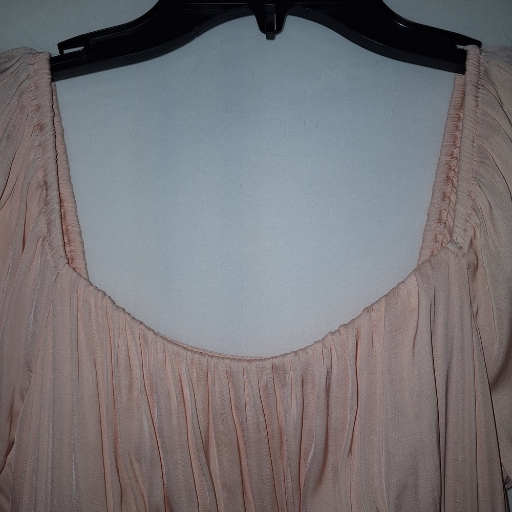 Valentine's Day Altar'd State Light Pink Puff Sleeve Mini Dress S Coquette Fairy - Picture 3 of 16